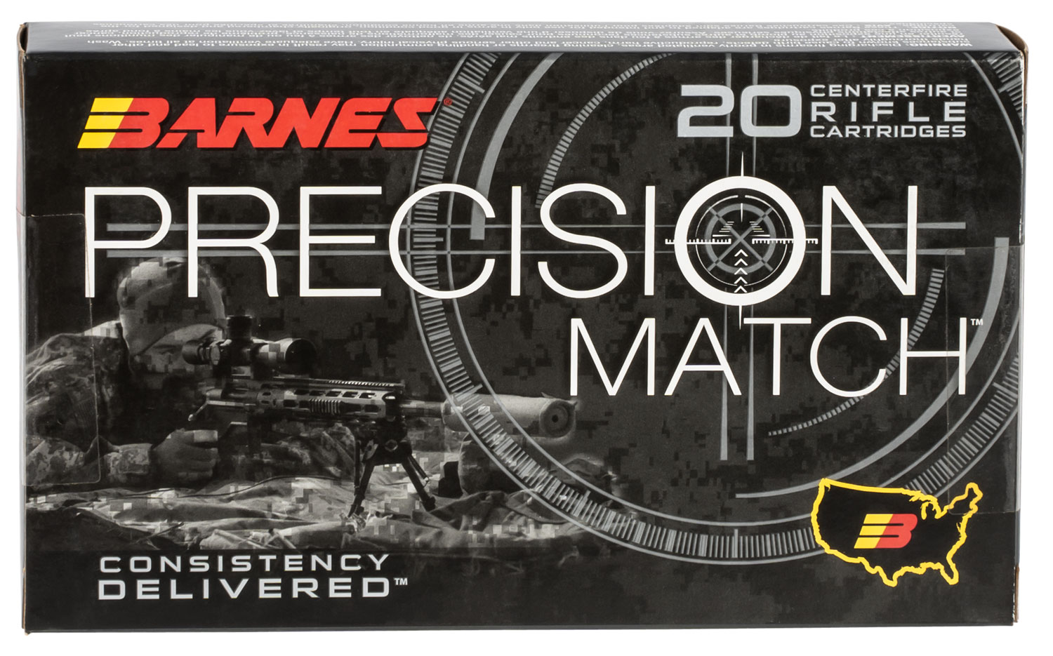 Barnes Bullets 30740 Precision Match 300Win Mag 220gr Open Tip Match Boat Tail 20 Per Box/10 Case