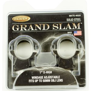 Weaver Mounts 49320 Grand Slam Windage Adjustable Matte Black 1" Extra High