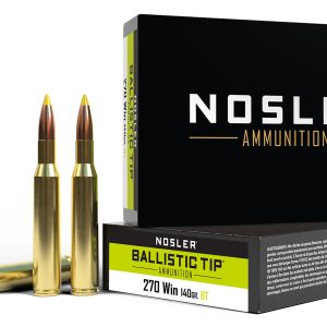 Nosler 40055 Ballistic Tip 270Win 140gr Spitzer Ballistic Tip 20 Per Box/10 Case