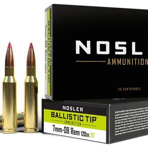 Nosler 40060 Ballistic Tip 7mm-08Rem 120gr Spitzer Ballistic Tip 20 Per Box/10 Case