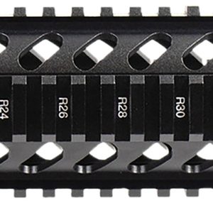 Aim Sports MT061 AR Handguard  10" Mid-Length Style Made of Aluminum with Black Anodized Finish & Quad Rail