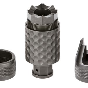 Spikes Tactical SAKB0100 Barking Spider2 Muzzle Brake Black Nitride 4140 Chromoly Steel with 1/2"-28 tpi Threads, 3.75" OAL & 1.40" Diameter for 5.56x45mm NATO