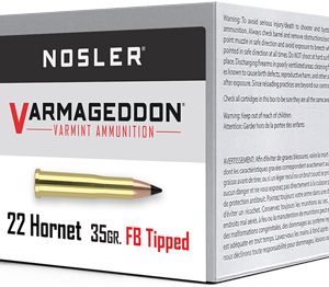 NOSLER VARMAGEDDON 22 HORNET - 35GR FBT 50RD 5BX/CS