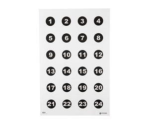 ACTION TGT 24 3" NMBR CIRCLES 100PK