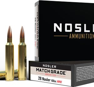 NOSLER MATCH GRADE 28 NOSLER - 168GR CUSTOM HPBT 20RD 10BX/C