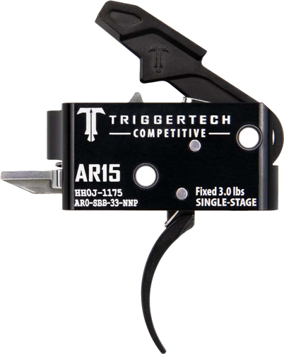 TRIGGERTECH AR-15 SINGLE STAGE - BLACK COMPETITIVE PRO CURVED