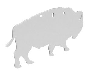 B/C AR500 3/8" SILHOUETTE BISON WHT