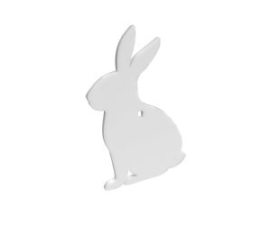 B/C AR500 3/8" SILHOUETTE RABBIT WHT