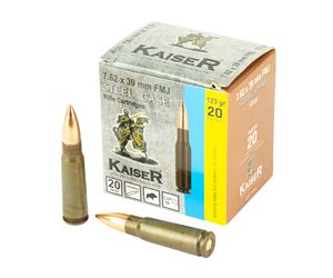 KAISER 7.62X39 123GR FMJ 20/1000