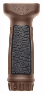 DANIEL DEF. VERTICAL FOREGRIP - BROWN FOR PICTAINNY RAIL