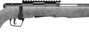 SAVAGE B22 22WMR TIMBERLITE - THUMBHOLE 18" CF 10RD GRY WOOD