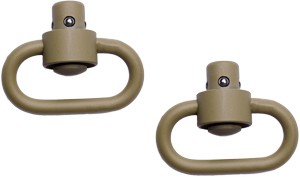 GROVTEC HD PUSH BUTTON SWIVELS - CERAKOTE DESERT SND 1 1/4" 2PK