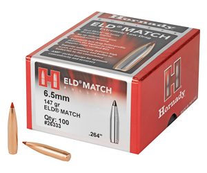 HRNDY ELD-M 6.5MM .264 147GR 100CT