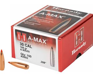 HRNDY MATCH A-MAX 30CAL 168GR 100CT