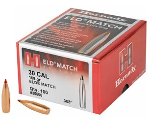 HRNDY ELD-M 30CAL .308 168GR 100CT