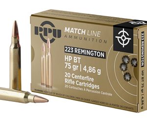 PPU .223 REM MATCH 75GR HPBT 20/1000