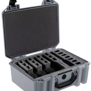 PELICAN VAULT V300 LARGE- - 5 PISTOL CSE PRE CUT FOAM GRY