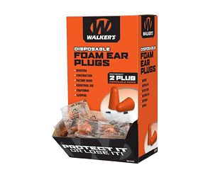 WALKER'S FOAM EAR PLUGS 200PK ORG