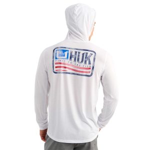 Huk Drift Long Sleeve Hoodie White S