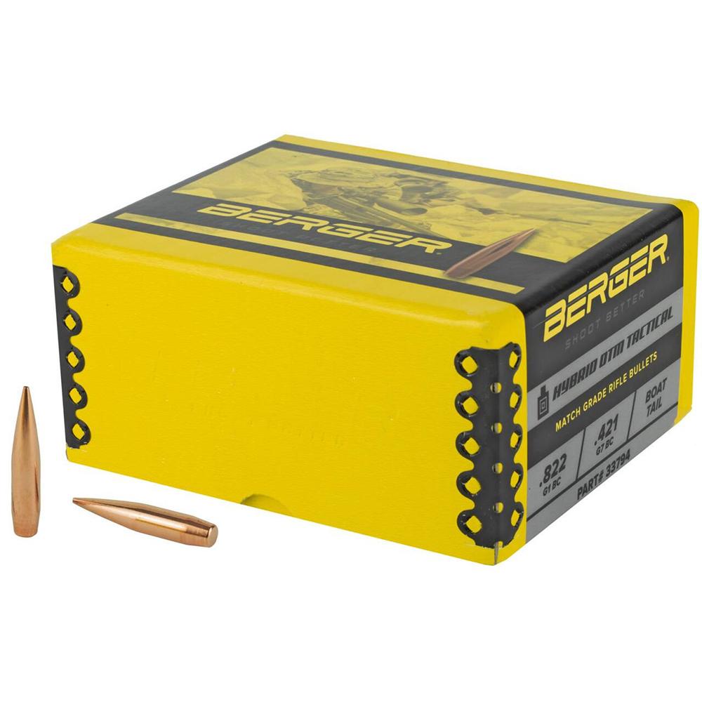 Berger Match Grade Tactical Bullets .338 cal .338" 300 gr Hybrid OTM Tactical 250/ct