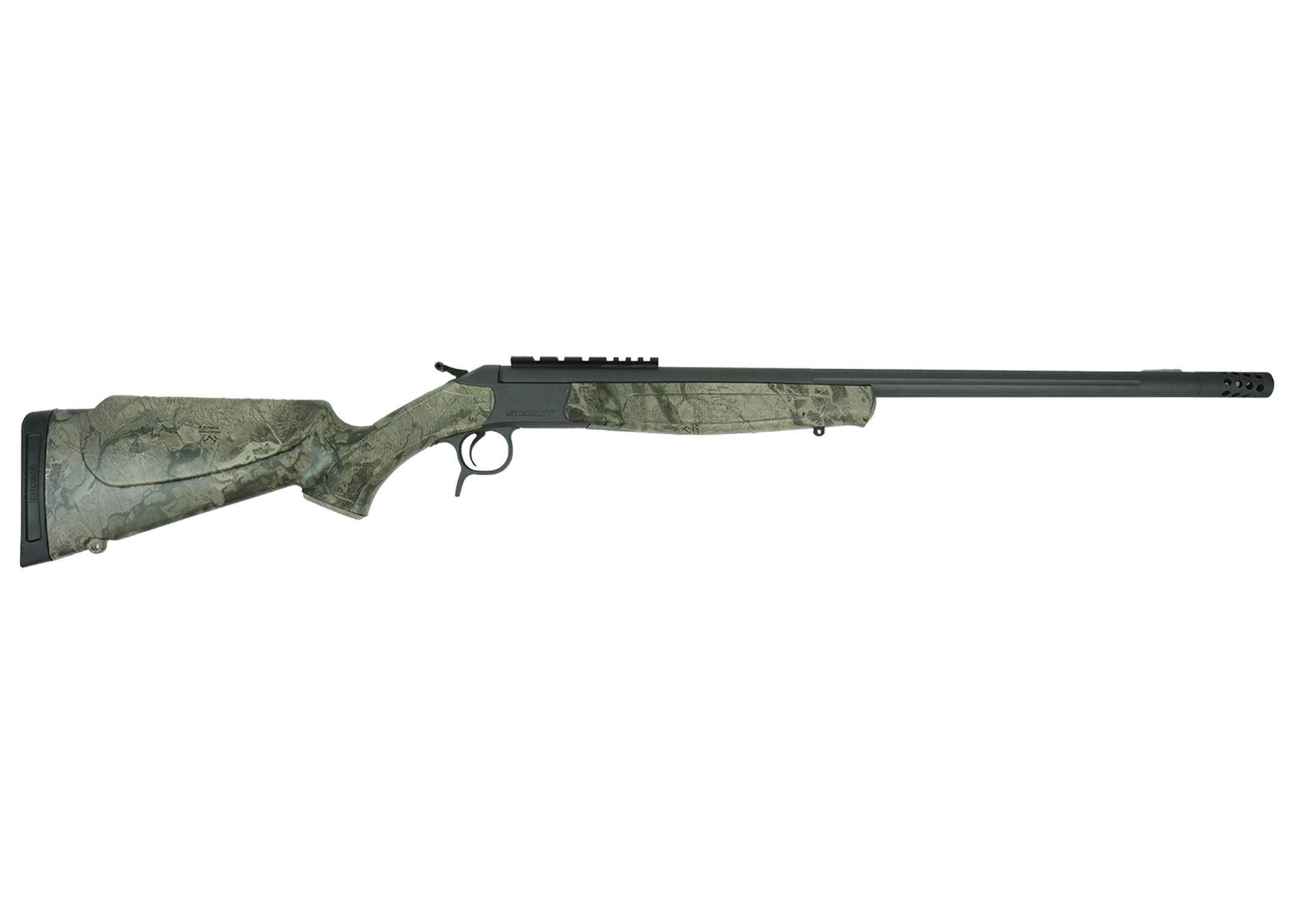 CVA Scout V2 TD Rifle .450 Bushmaster Single Shot 25" Sniper Grey Cerakoted Threaded Barrel Camo Stock