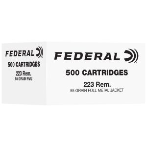 Federal Bulk Rifle Ammunition .223 Rem 55gr FMJ 3240 fps 500/ct