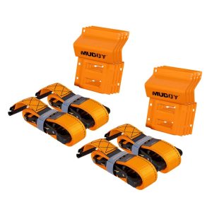 Muddy UTV Wheel Chock Tie-Down Kit Orange 4/ct