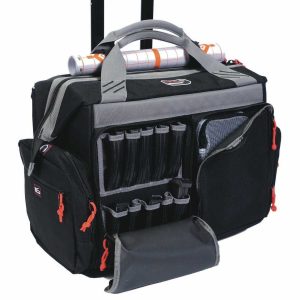 G-Outdoors Rolling Range Bag- with Telescoping Handle-Black