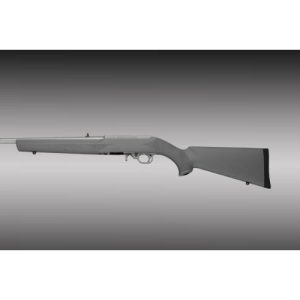 Hoge Rubber Overmolded Stock with Standard Barrel Channel for Ruger 10-22 Slate Grey