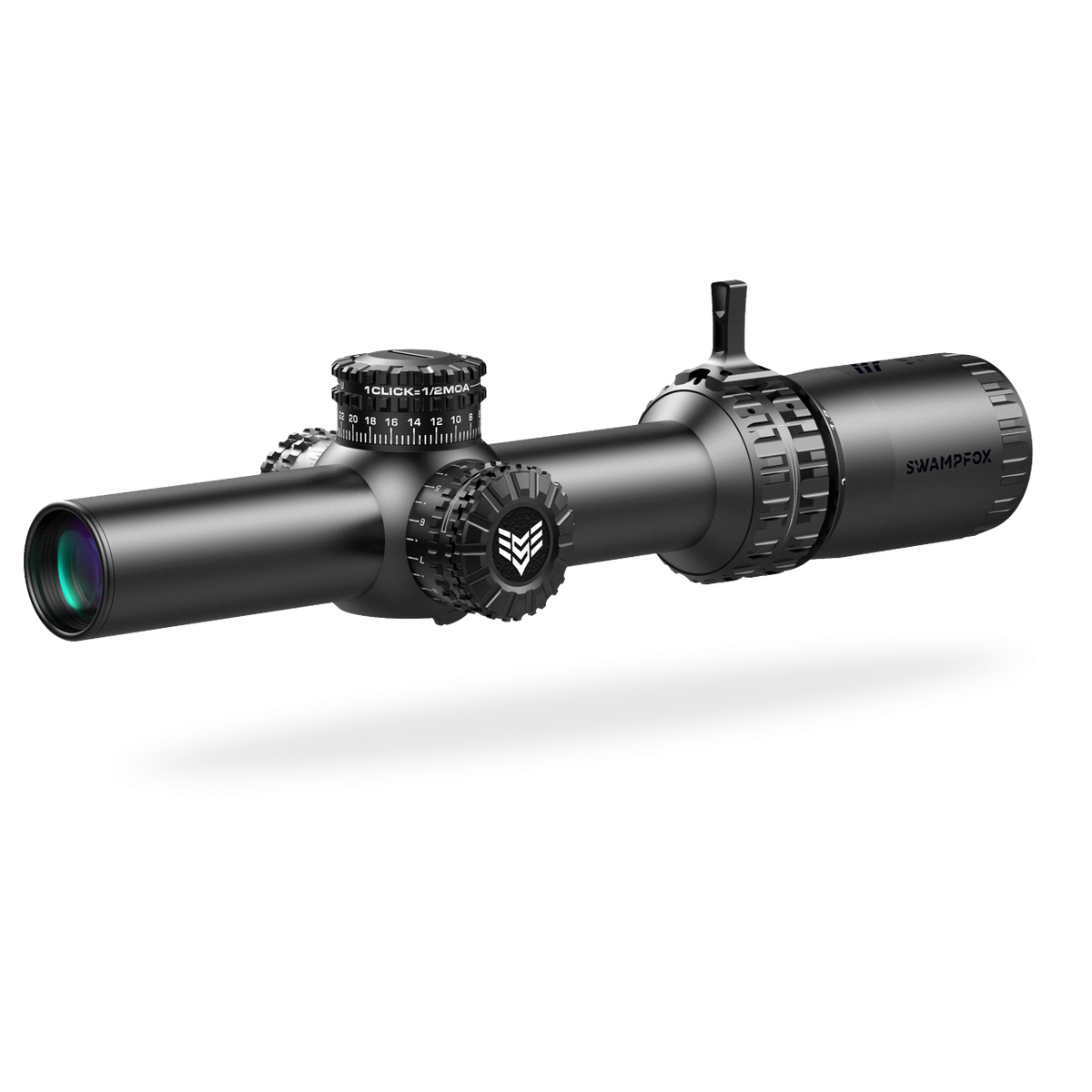 Swampfox Arrowhead LPVO Series Rifle Scope 1-6x24 30mm SFP Guerilla Dot MOA IR Black