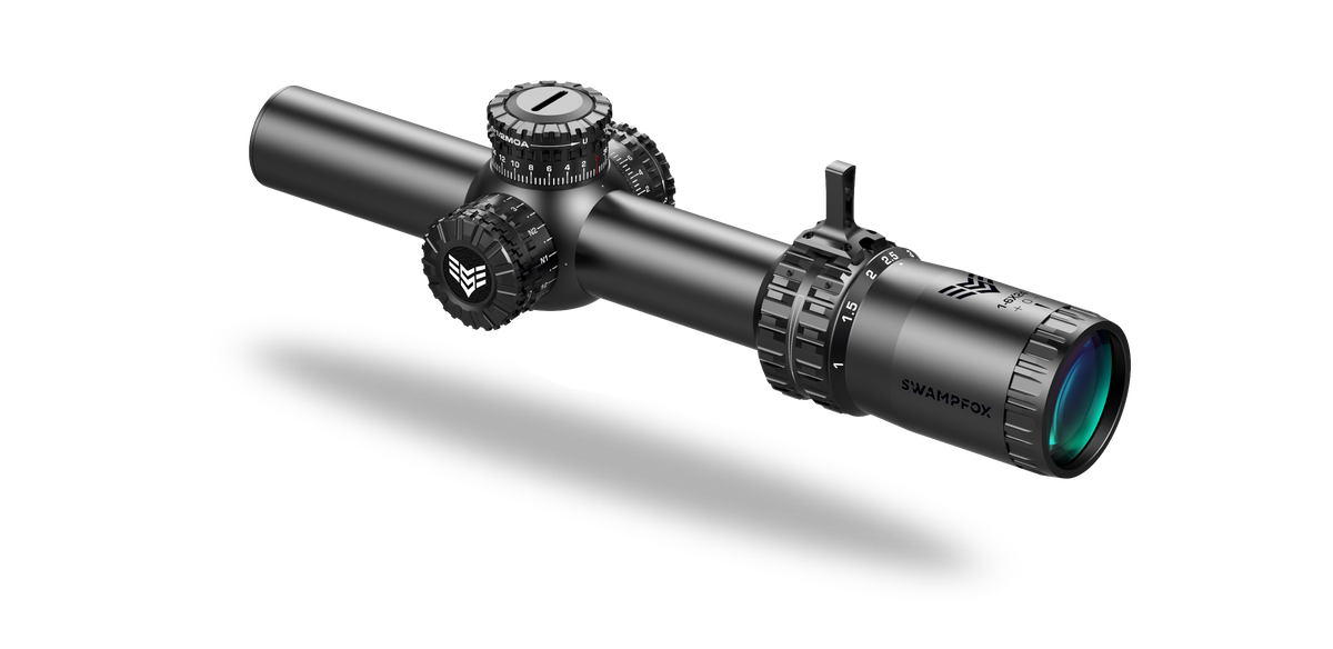 Swampfox Arrowhead LPVO Series Rifle Scope 1-8x24 30mm SFP IR Green MOA Black