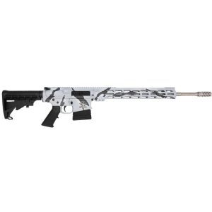 GLFA AR10 Rifle 6.5 Creedmoor 10rd Magazine 20" Barrel Pursuit Snow Camo Cerakote