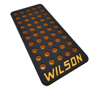 L.E. Wilson Reloading Tray .440" 50 Hole Black/Yellow