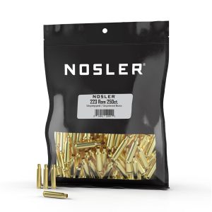 Nosler Unprimed Unprepped Brass Rifle Cartridge Cases .223 Rem (BULK) 250/ct
