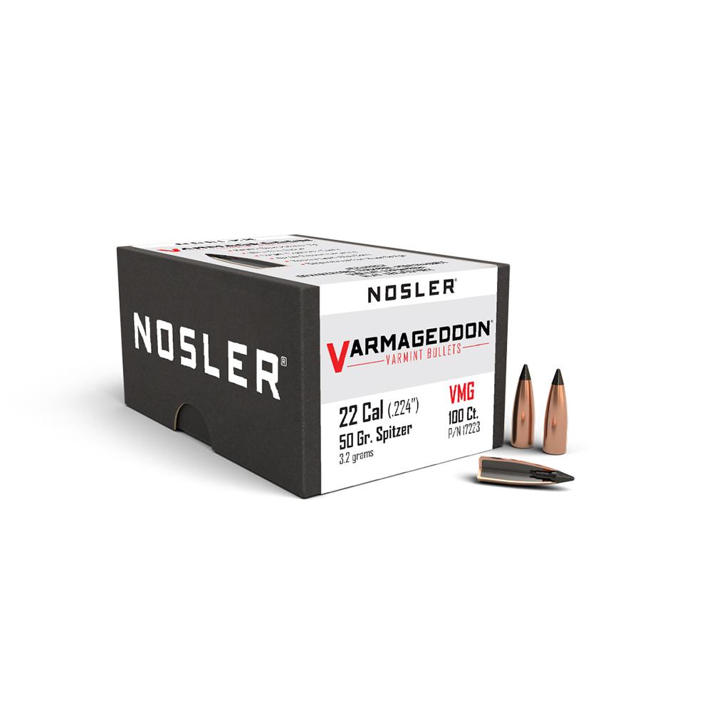 Nosler VarMageddon Rifle Bullets .22 Cal .224" 50 gr FB-TIPPED 100/ct