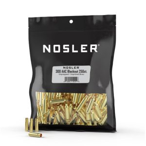 Nosler Unprimed Unprepped Brass Rifle Cartridge Cases .300 AAC Blackout 250/ct (BULK)