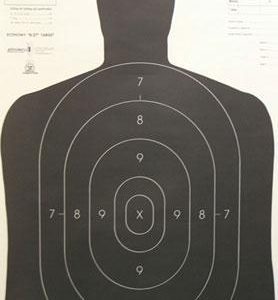 Speedwell Official NRA Police Qualification Silhouette Police Silhouette - Black - 200/Pack