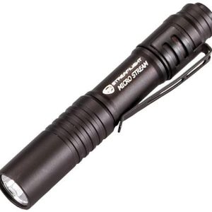 Streamlight MicroStream Alkaline Battery-Powered LED Pen Light - White LED Black