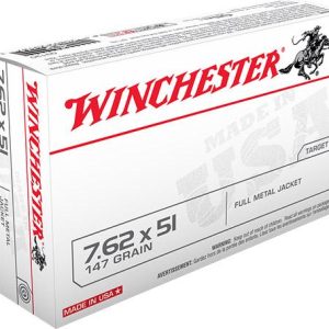 Winchester USA Rifle Ammunition 7.62 Nato 147 gr FMJ  - 20/box