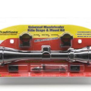 Traditions Muzzleloader Rifle Scope and Mount Kit 3-9x40 Matte Scope Medium Rings and Two-Piece Base A1171