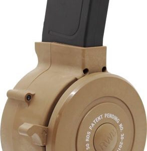 IVER JOHNSON MAGAZINE AR15 - 223 50RD DRUM TAN POLY