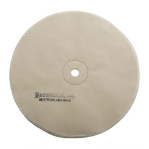 MUSLIN POLISHING WHEEL, LOOSE, 8'' X 20-PLY, 1/2'' ARBOR