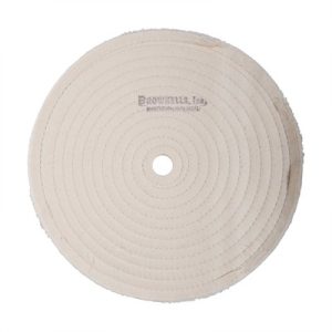 MUSLIN POLISH WHEEL, STITCHED, 10'' X 3/8'' THICK, 3/4'' ARBOR