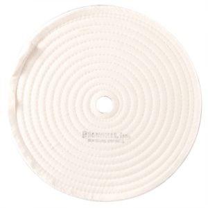 MUSLIN POLISH WHEEL STITCHED 10'' X 3/8'' THICK, 7/8'' ARBOR