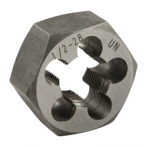 FLASH SUPPRESSOR HEX DIE 1'' DIA, 1/2''-28 TPI FOR AR-15/M16