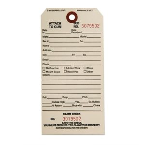 SINGLE STUB CLAIM CHECKS, CC-1, 100 PACK