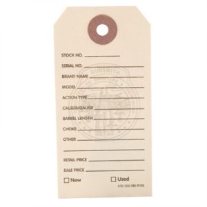 GUN PRICE TAGS, MANILLA, 500 PACK