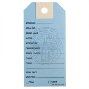 GUN PRICE TAGS, LIGHT BLUE, 1000 PACK