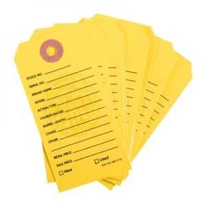 GUN PRICE TAGS, YELLOW, 500 PACK