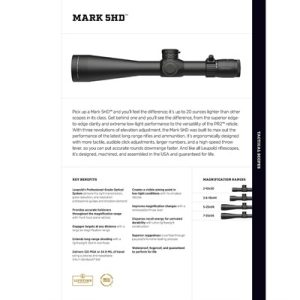 MARK 5HD 3.6-18X44MM FFP TMR RETICLE BLACK